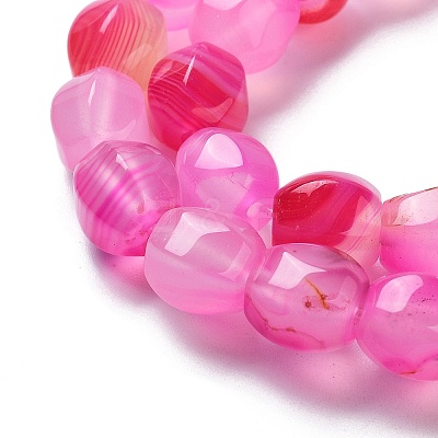 Natural Banded Agate Beads Strands G-G172-02B-1