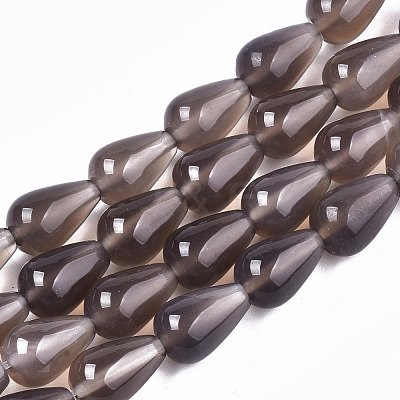 Natural Grey Agate Beads Strands G-T131-29-1
