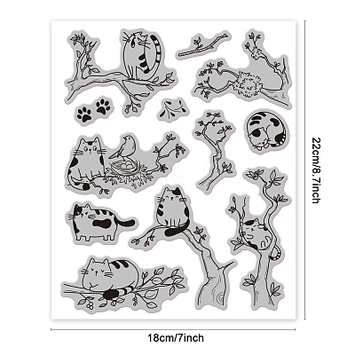 Rubber Clear Stamps DIY-WH0251-044-1