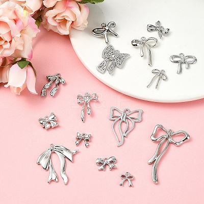 15Pcs 15 Styles Rack Plating Alloy Pendants FIND-YW0006-53P-1