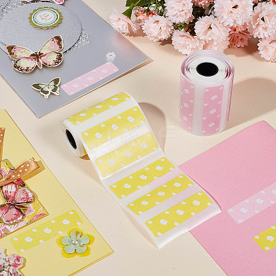 2 Rolls 2 Colors Self-Adhesive Label Pasters STIC-GF0001-06-1