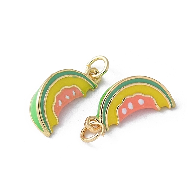 Brass Enamel Pendants KK-D336-06G-02-1