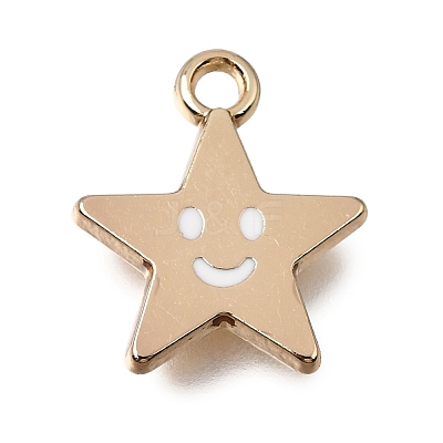 Alloy with Enamel Charms AL-CBA2F44-03G-02-1