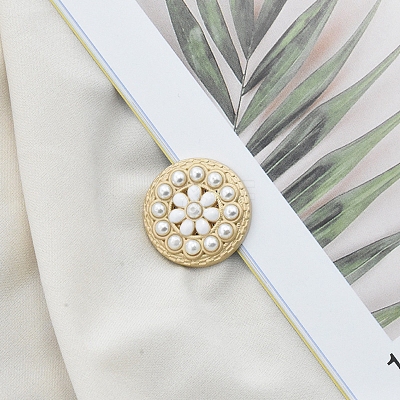 Alloy Resin Shank Buttons SENE-PW0013-08B-12A-1