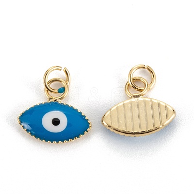 Brass Enamel Pendants KK-M220-03G-I-1