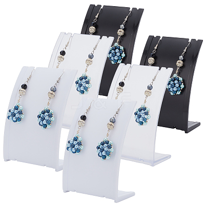 6Pcs 3 Colors PP Slant Back Necklace Display Holder NDIS-DR0001-01-1