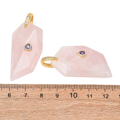 Natural Rose Quartz Pendants GG-CBA51ED-04G-03-1