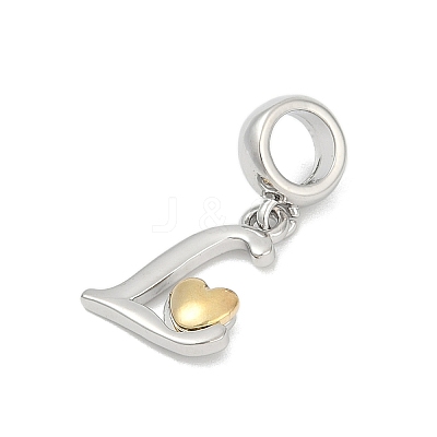 Brass European Dangle Charms KK-Z097-01L-GP-1