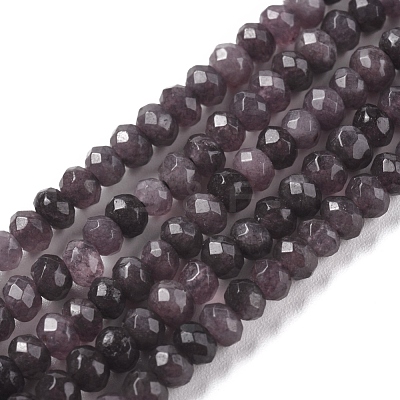 Dyed Natural Malaysia Jade Rondelle Beads Strands G-E316-2x4mm-49-1
