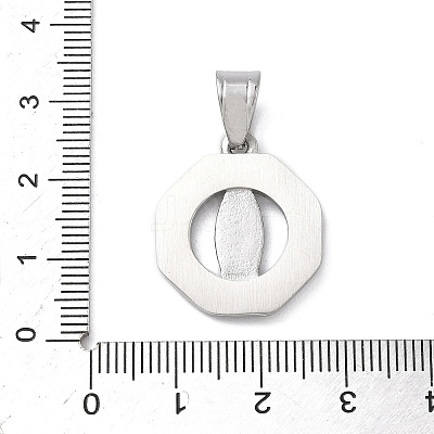316 Surgical Stainless Steel Rhinestone Pendants STAS-P412-10P-1