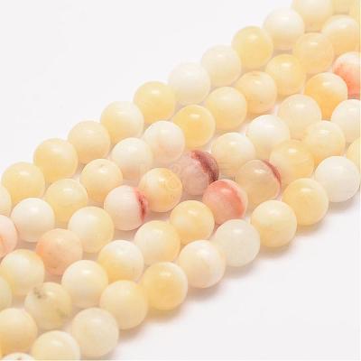 Natural Honey Jade Bead Strands G-K153-B26-10mm-1