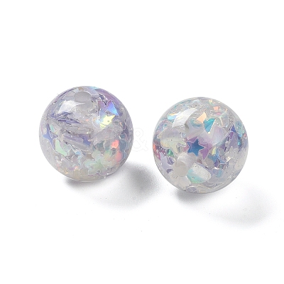 Transparent Resin with Paillette Beads RESI-G110-01B-1
