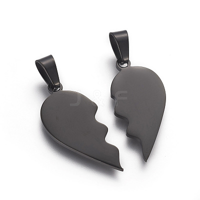 304 Stainless Steel Split Pendants STAS-F214-01B-1