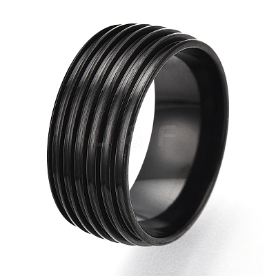 201 Stainless Steel Grooved Finger Ring Settings STAS-WH0047-09EB-1