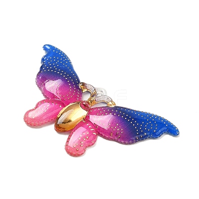 Gradient Color Resin Pendants RESI-Q012-03I-1