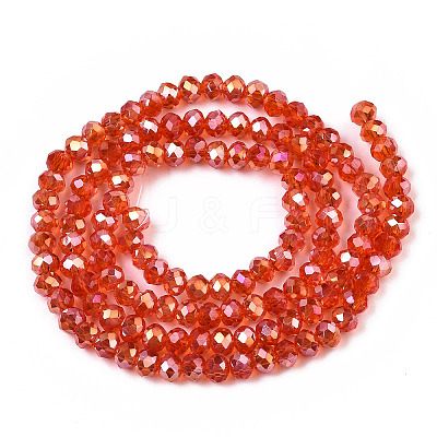 Electroplate Glass Beads Strands EGLA-A034-T4mm-B22-1