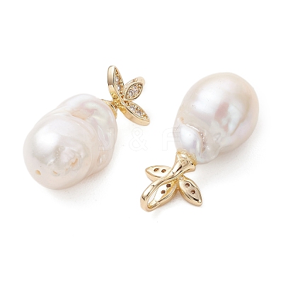 Baroque Natural Edison Keshi Pearl Pendants PALLOY-JF05194-1