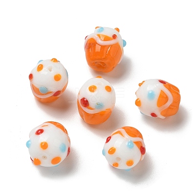 Handmade Lampwork Bumpy Beads LAMP-M022-01F-1