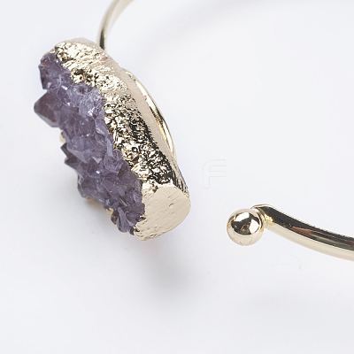 Brass Cuff Bangles BJEW-E316-02-1