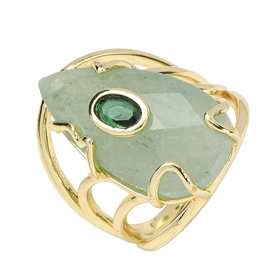 Natural Green Aventurine Cuff Rings GG-CBA5FCC-03G-02-1