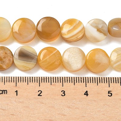 Natural Yellow Botswana Agate Beads Strands G-F790-H04-01-1