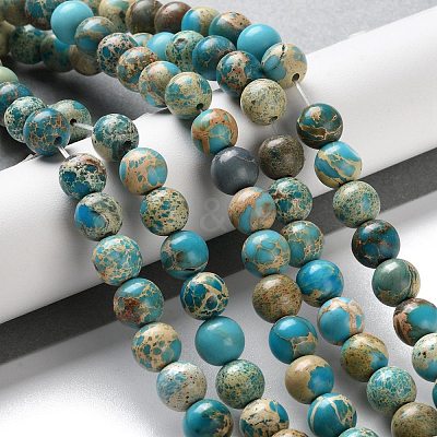 Dyed Natural Regalite/Imperial Jasper/Sea Sediment Jasper Beads Strands G-B124-C01-04-1