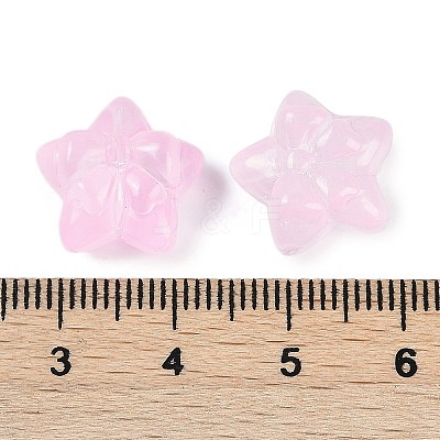 Transparent Spray Paint Glass Beads GLAA-H035-02B-1