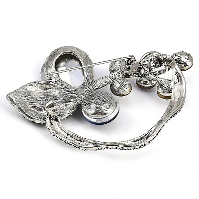 Zinc Alloy Colorful Rhinestone Brooch JEWB-U011-03AS-01-1