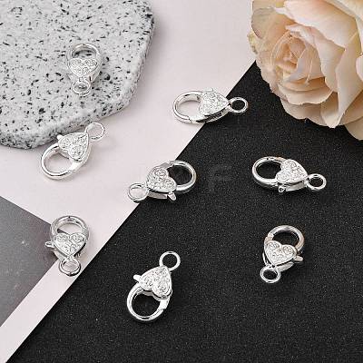 Tibetan Style Heart Lobster Claw Clasps K08Y0021-1