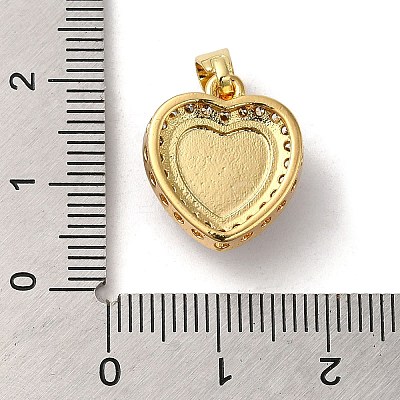 Rack Plating Brass Cubic Zirconia Pendants KK-K274-01G-1