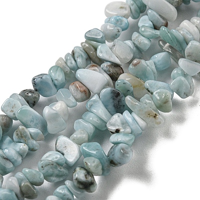 Natural Larimar Beads Strands G-G0003-B40-1
