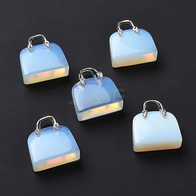 Opalite Brass Pendants KK-E274-01P-01-1