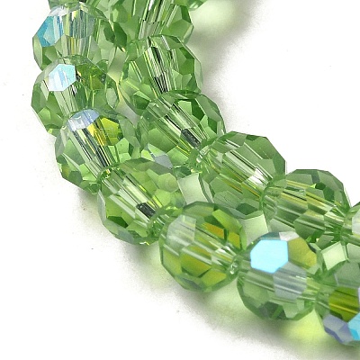 Electroplate Transparent Glass Beads Strands EGLA-A035-T6mm-L09-1