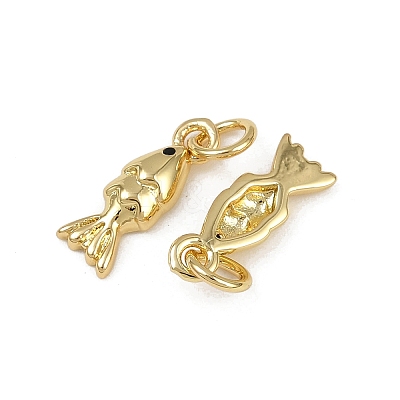 Brass Micro Pave Cubic Zirconia Charms KK-Z120-01G-02-1