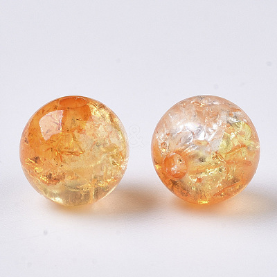 Transparent Crackle Acrylic Beads CACR-N002-08-1