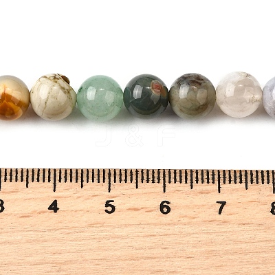 Natural Quartz Crystal & Rhodochrosite & Rose Quartz & Amethyst & Strawberry Quartz & Tourmalinated Quartz/Black Rutilated Quartz Beads Strands G-B143-A01-8mm-1
