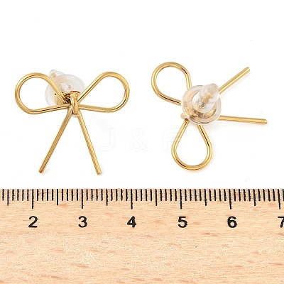 304 Stainless Steel Stud Earrrings EJEW-U065-01A-G-1