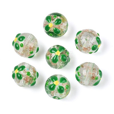 Luminous Handmade Gold Sand Lampwork Beads LAMP-N035-04C-1