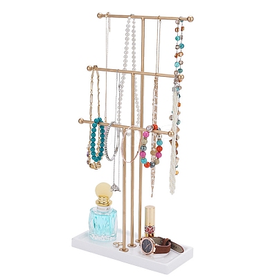 3-Tier Iron T-Bar Jewelry Display Risers ODIS-C008-02G-1