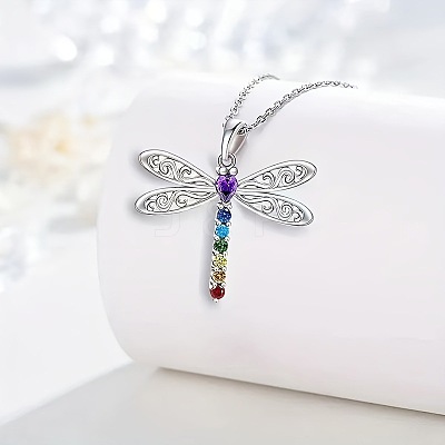 Dragonfly Alloy Rhinestone Pendant Necklaces & Dangle Earrings Sets FS-WGD83DF-01-1