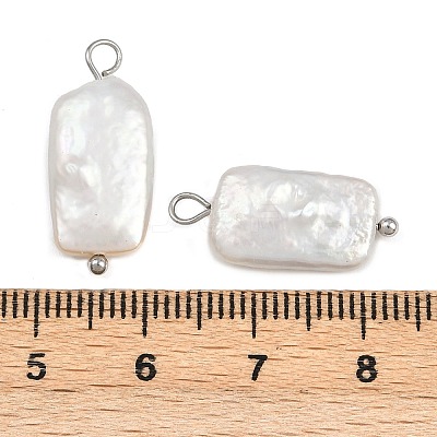 Natural Freshwater Pearl Keshi Pearl Pendants STAS-D378-02P-1