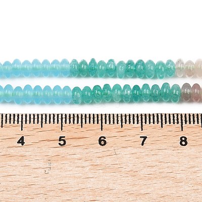 Glass & Natural Red Aventurine & Dyed White Jade & Topaz Jade & Quartz & Green Aventurin Beads Strands G-Z135-C03-2x4mm-1