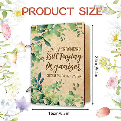 1 Set Wooden 2-Ring Loose Leaf Binder Postcard Phote Album Cover DIY-SD0002-03A-1