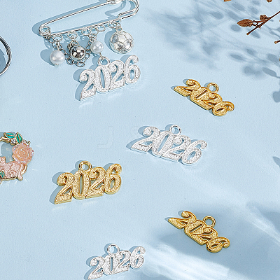 24Pcs 4 Styles Zinc Alloy Pendants FIND-SP0005-20-1