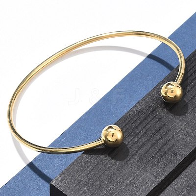 304 Stainless Steel Arm Cuff Bangles AJEW-P127-02G-1