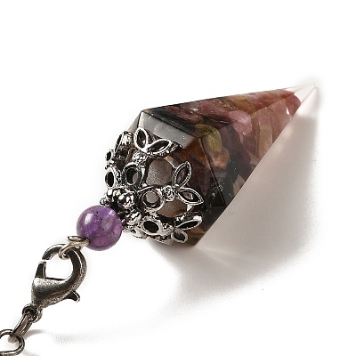 Natural Tourmaline Dowsing Pendulum Big Pendants G-H285-02P-06-1