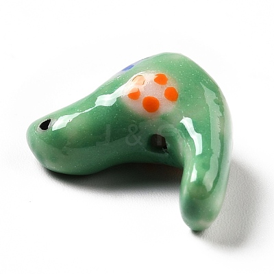 Handmade Printed Porcelain Beads PORC-F005-04A-1
