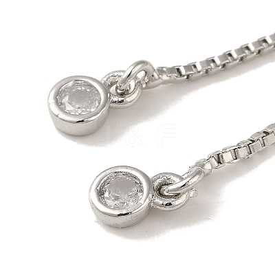 Rack Plating Adjustable Brass Box Chain Slider Bracelet Making KK-M285-03P-1