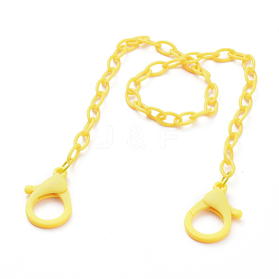 Personalized ABS Plastic Cable Chain Necklaces NJEW-JN03310-04-1