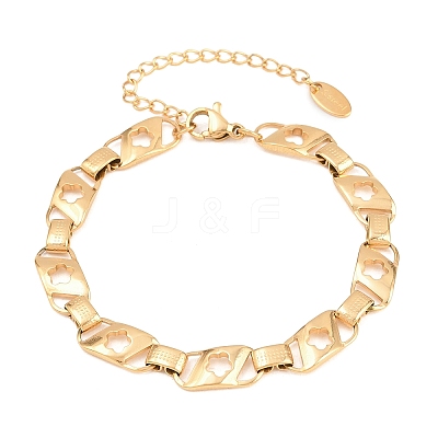 304 Stainless Steel Link Chain Bracelets for Women BJEW-D460-08G-1